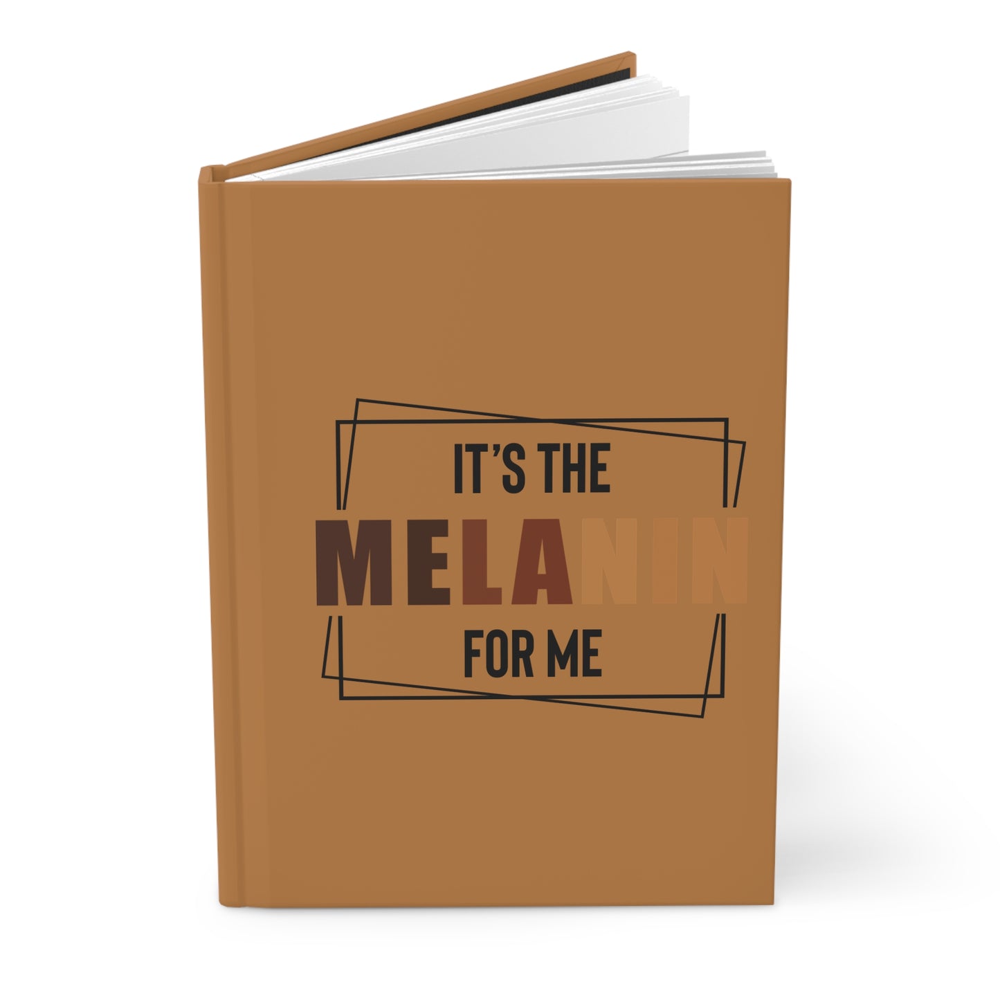 Hardcover Journal Matte: It’s the Melanin for Me- Brown