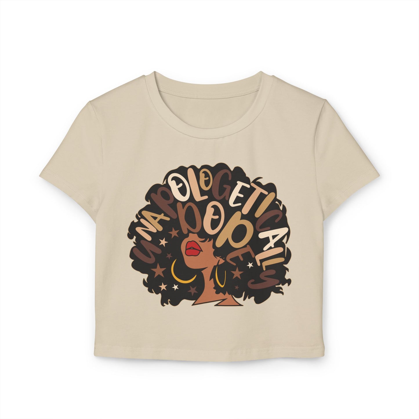 Women's Baby Tee: Unapologetically Black