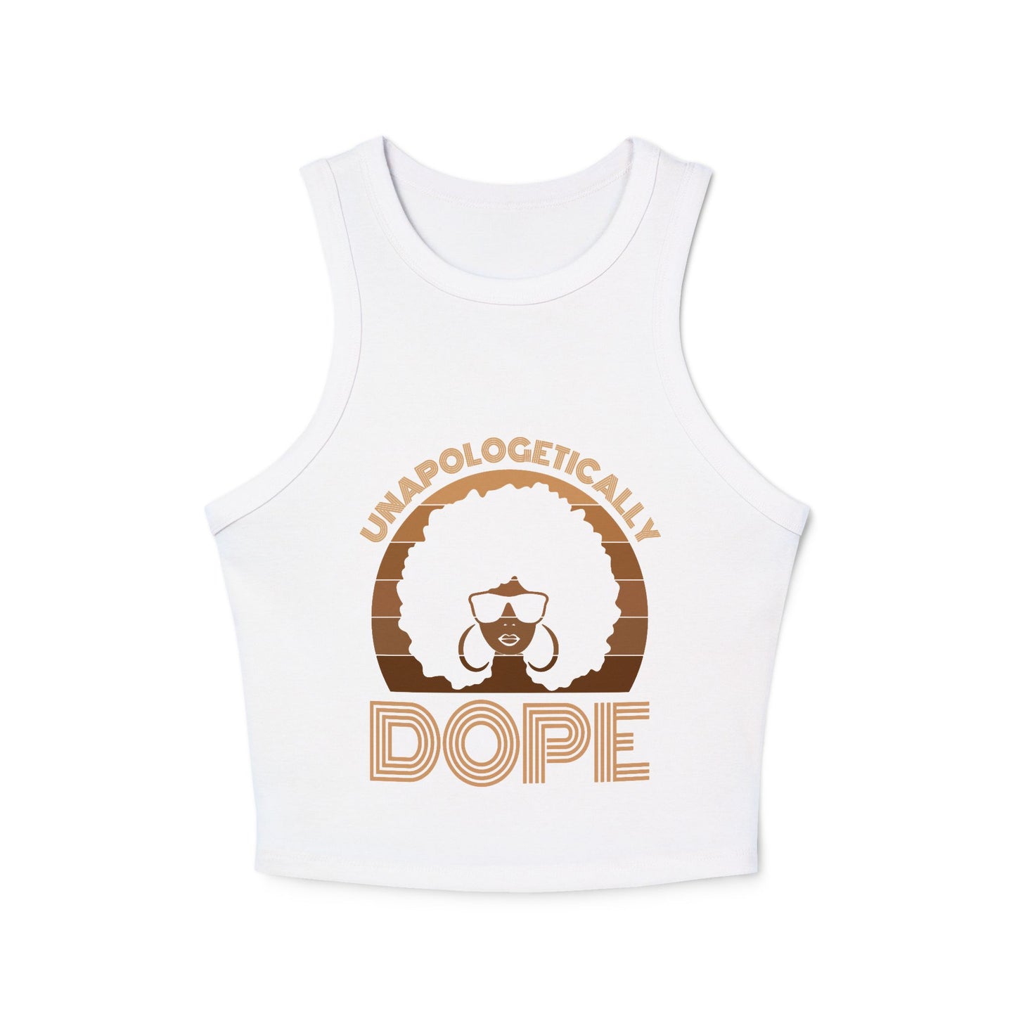 Women's Micro Rib Racer Tank Top: Unapologetically Dope