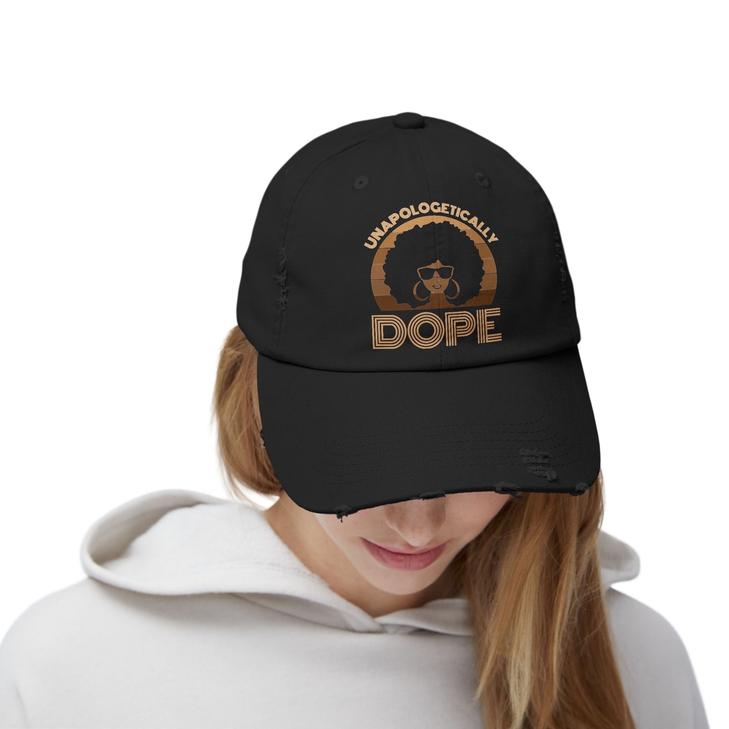 Unisex Distressed Cap: Unapologetically Dope